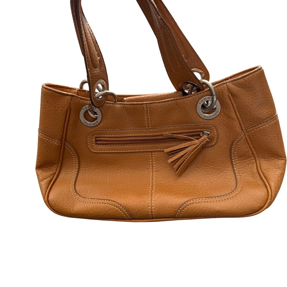 Tommy Hilfiger Y2k Tan Leather Going Out Ring‎ Shoulder Purse